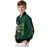 oregon ducks spooky grin green bomber jacket best selling