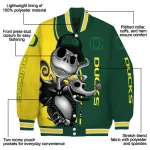 oregon ducks spooky grin green varsity jacket best selling