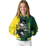oregon ducks spooky grin green varsity jacket best selling