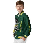 oregon ducks spooky grin green varsity jacket best selling