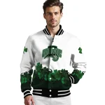 orlando magic clover pattern print white green varsity jacket best selling