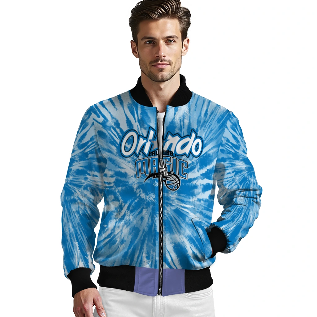 orlando magic dynamic rings blue bomber jacket high quality orlando magic dynamic rings blue bomber jacket high quality