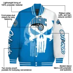 orlando magic skull outline blue white varsity jacket best selling