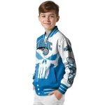 orlando magic skull outline blue white varsity jacket best selling