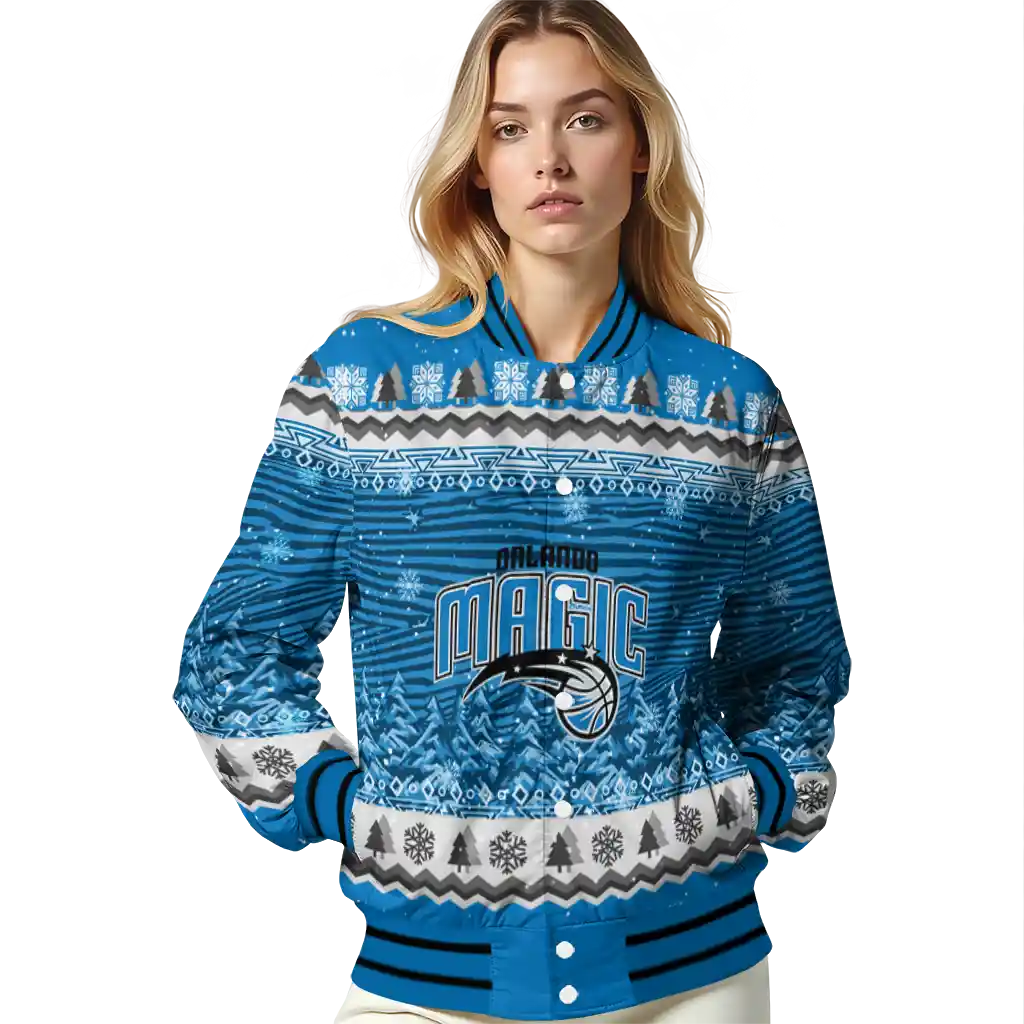 orlando magic snowy pines blue varsity jacket latest model orlando magic snowy pines blue varsity jacket latest model