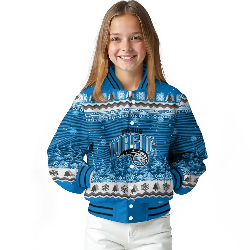 orlando magic snowy pines blue varsity jacket top rated orlando magic snowy pines blue varsity jacket top rated