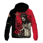 ottawa senators jesus roses red black windbreaker jacket best selling