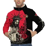 ottawa senators jesus roses red black windbreaker jacket best selling