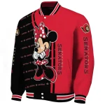 ottawa senators minnie mouse red varsity jacket best selling