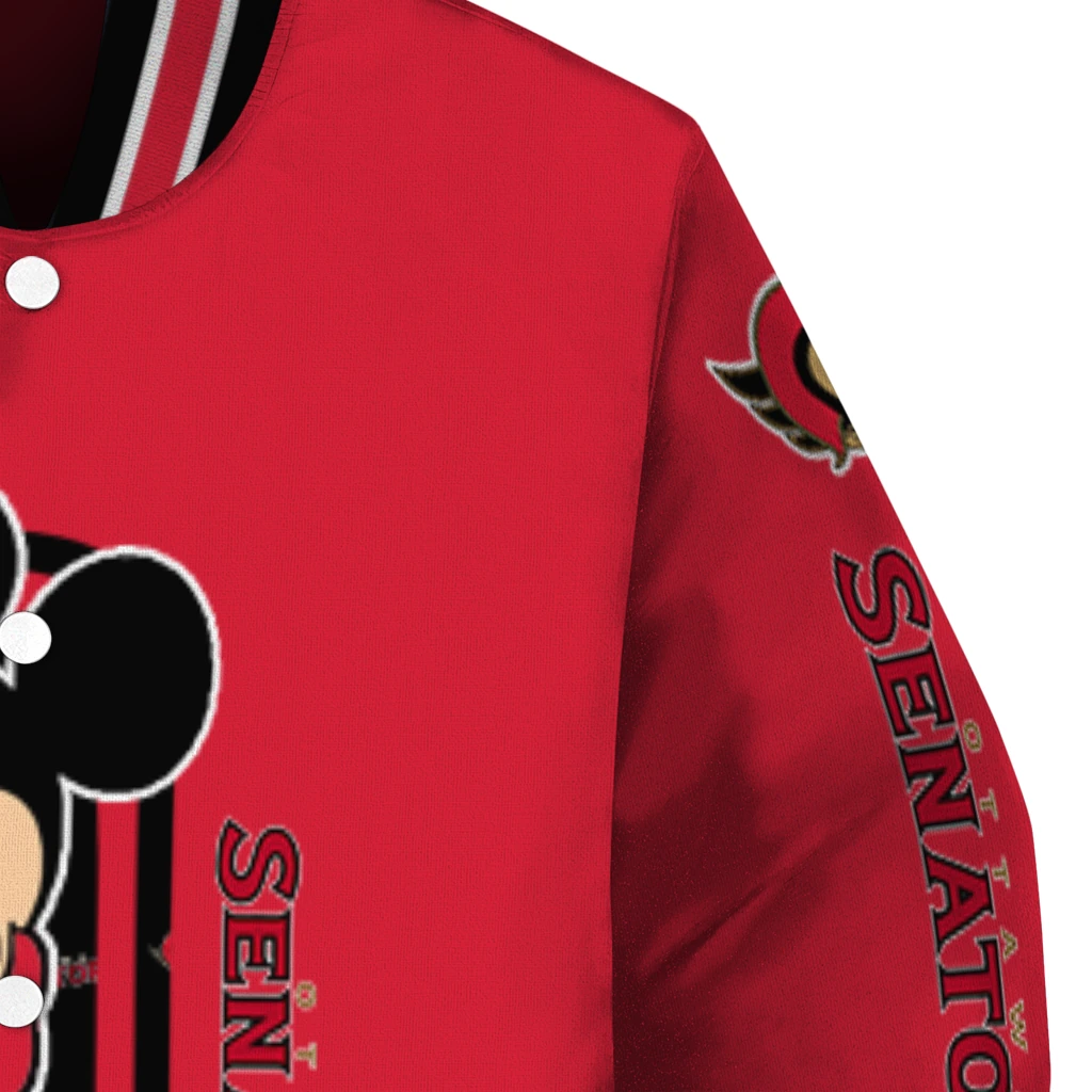 ottawa senators minnie mouse red varsity jacket premium grade ottawa senators minnie mouse red varsity jacket premium grade