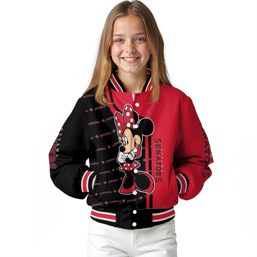 ottawa senators minnie mouse red varsity jacket top rated ottawa senators minnie mouse red varsity jacket top rated