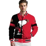 ottawa senators snoopy attitude red varsity jacket best selling