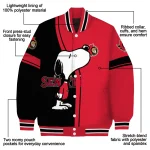 ottawa senators snoopy attitude red varsity jacket best selling