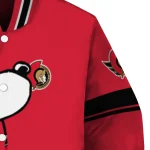 ottawa senators snoopy attitude red varsity jacket best selling
