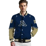 personalized akron zips chevron style blue varsity jacket best selling