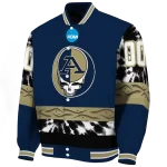 personalized akron zips circle skull blue black varsity jacket best selling