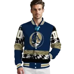 personalized akron zips circle skull blue black varsity jacket best selling
