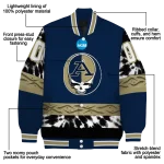 personalized akron zips circle skull blue black varsity jacket best selling