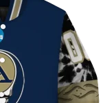 personalized akron zips circle skull blue black varsity jacket best selling