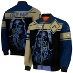 personalized akron zips reaper hands blue black bomber jacket best selling