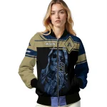 personalized akron zips reaper hands blue black bomber jacket best selling