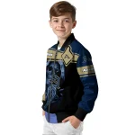 personalized akron zips reaper hands blue black bomber jacket best selling