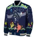personalized akron zips spongebob playtime blue varsity jacket best selling