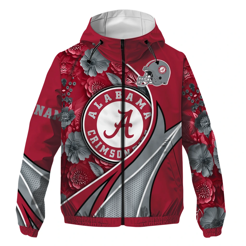 personalized alabama crimson tide blossoms helmet crimson windbreaker jacket best selling personalized alabama crimson tide blossoms helmet crimson windbreaker jacket best selling