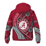personalized alabama crimson tide blossoms helmet crimson windbreaker jacket best selling