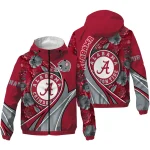 personalized alabama crimson tide blossoms helmet crimson windbreaker jacket best selling