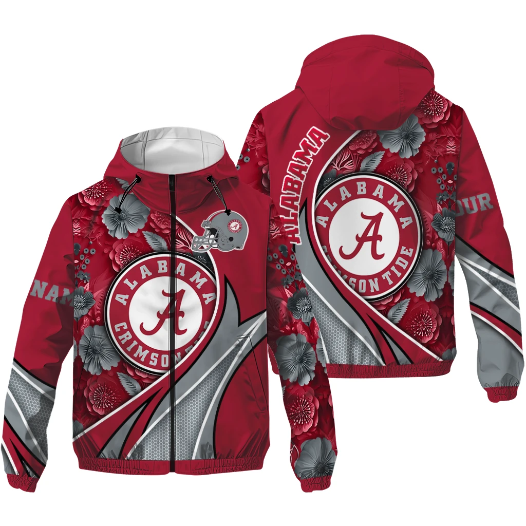 personalized alabama crimson tide blossoms helmet crimson windbreaker jacket high quality personalized alabama crimson tide blossoms helmet crimson windbreaker jacket high quality