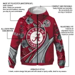personalized alabama crimson tide blossoms helmet crimson windbreaker jacket best selling