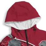 personalized alabama crimson tide blossoms helmet crimson windbreaker jacket best selling