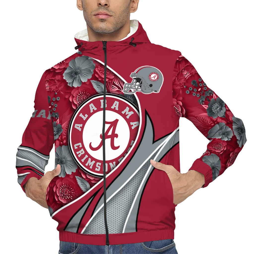 personalized alabama crimson tide blossoms helmet crimson windbreaker jacket top rated personalized alabama crimson tide blossoms helmet crimson windbreaker jacket top rated