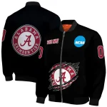 personalized alabama crimson tide claw shred black bomber jacket best selling