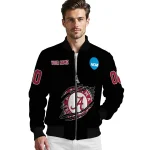 personalized alabama crimson tide claw shred black bomber jacket best selling
