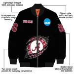 personalized alabama crimson tide claw shred black bomber jacket best selling