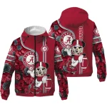 personalized alabama crimson tide football micky mouse crimson windbreaker jacket best selling