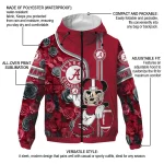personalized alabama crimson tide football micky mouse crimson windbreaker jacket best selling