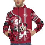 personalized alabama crimson tide football micky mouse crimson windbreaker jacket best selling