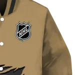 personalized anaheim ducks claw burst beige varsity jacket best selling