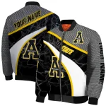 personalized appalachian state mountaineers electric flash black bomber jacket best selling