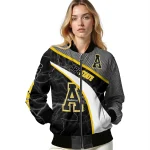 personalized appalachian state mountaineers electric flash black bomber jacket best selling