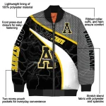 personalized appalachian state mountaineers electric flash black bomber jacket best selling