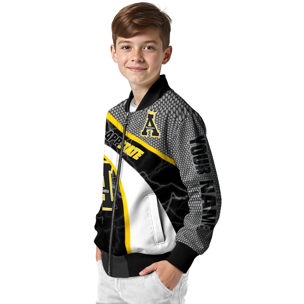 personalized appalachian state mountaineers electric flash black bomber jacket trendy personalized appalachian state mountaineers electric flash black bomber jacket trendy