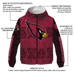 personalized arizona cardinals cat eyes red windbreaker jacket best selling