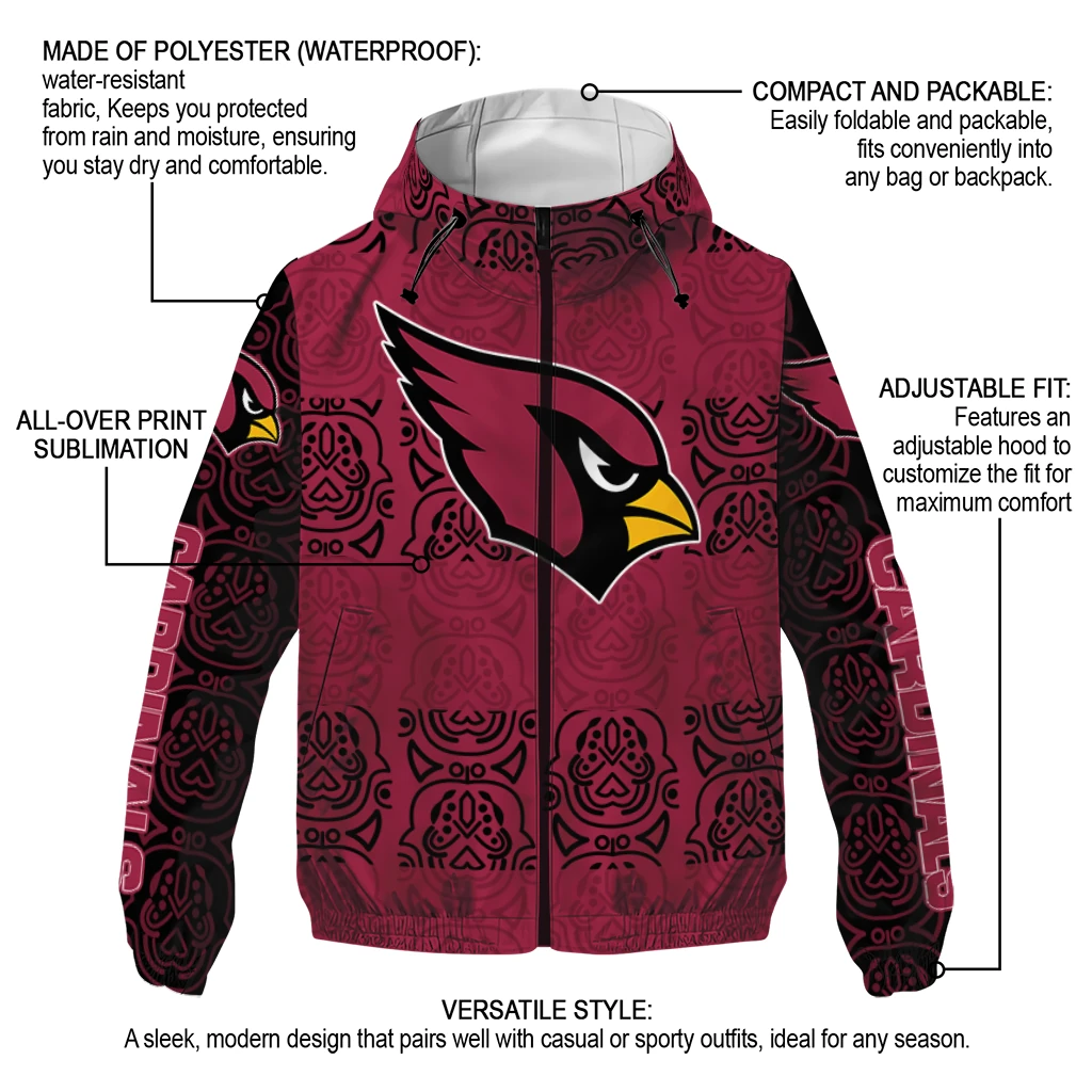 personalized arizona cardinals cat eyes red windbreaker jacket new arrival personalized arizona cardinals cat eyes red windbreaker jacket new arrival