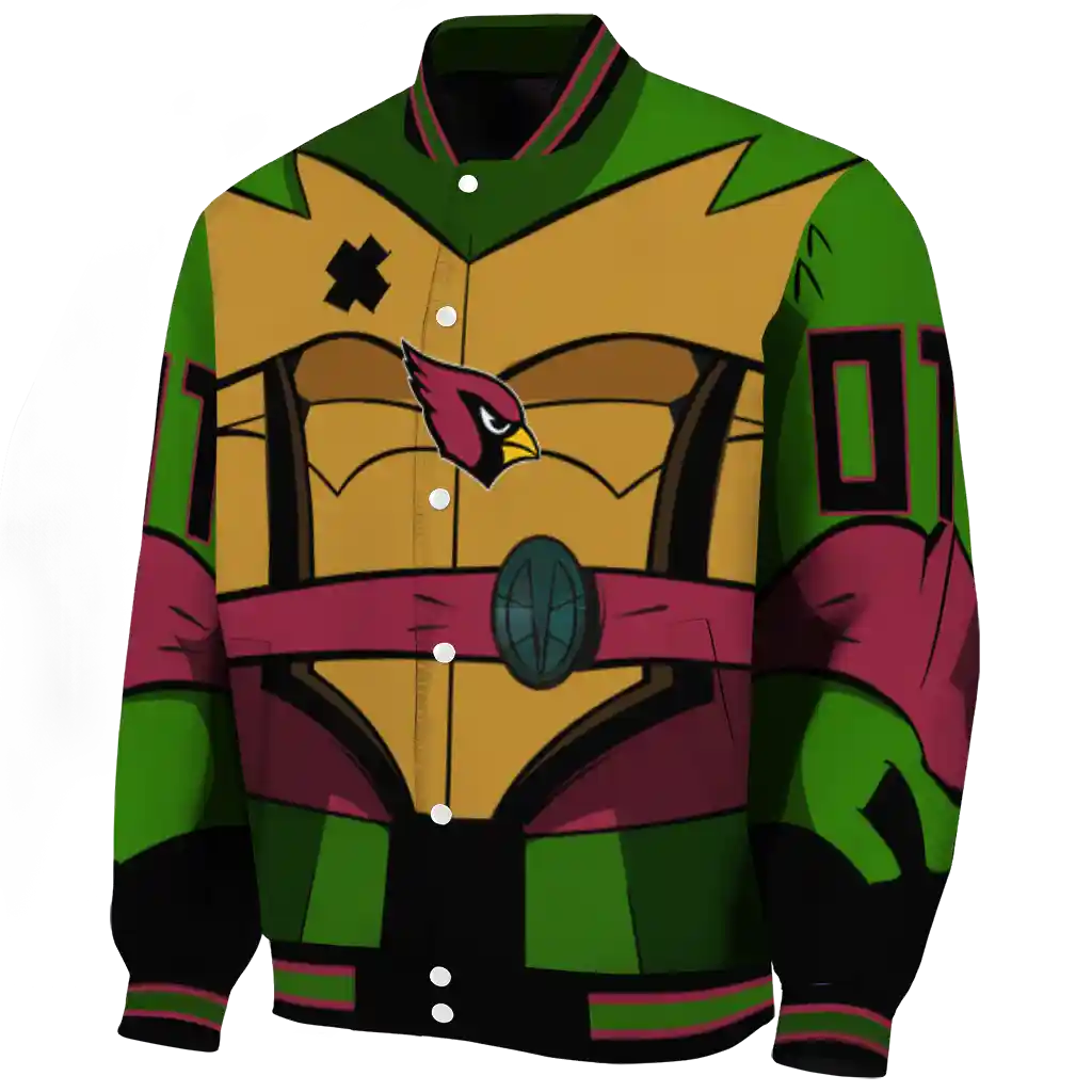 personalized arizona cardinals turtle armor varsity jacket best selling personalized arizona cardinals turtle armor varsity jacket best selling