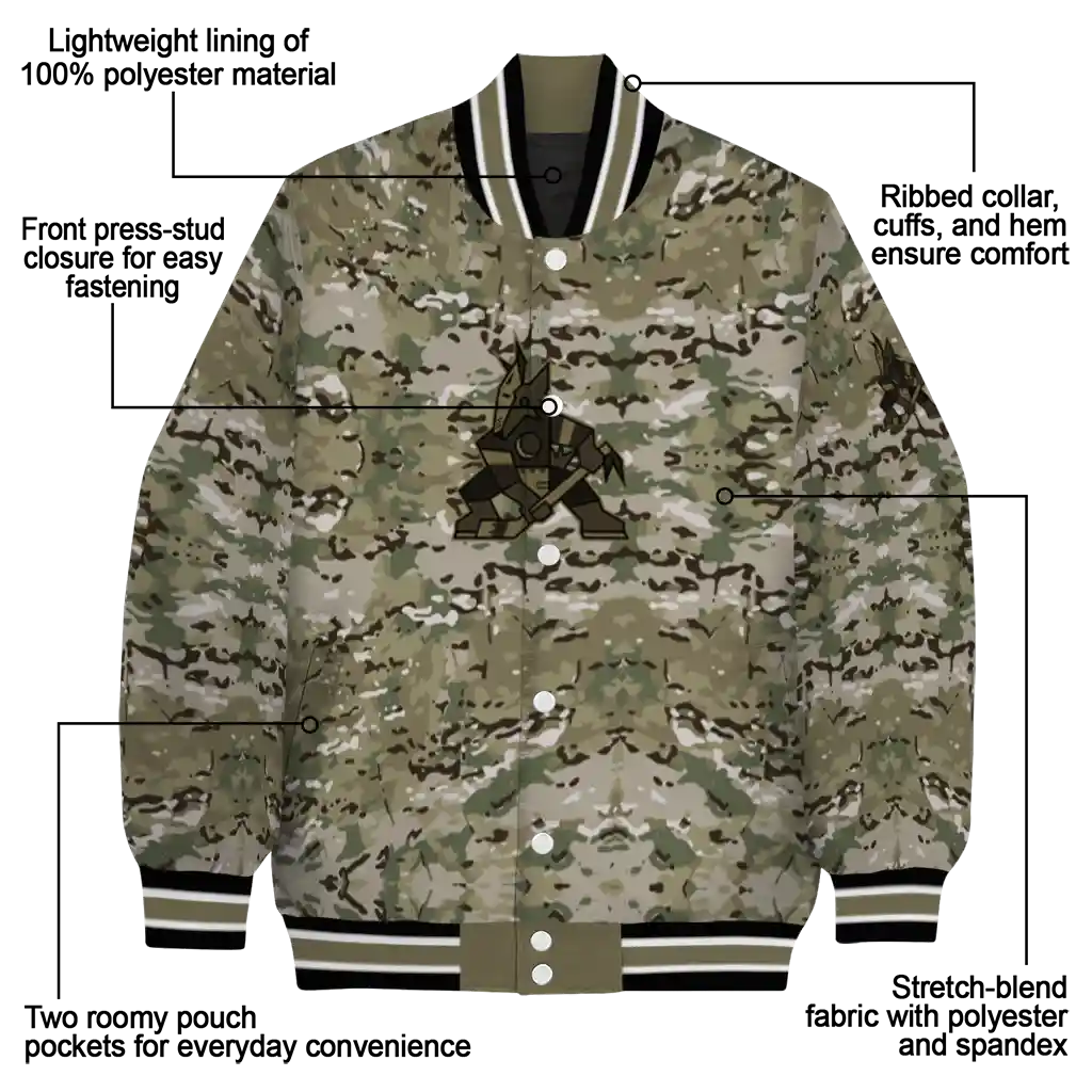 personalized arizona coyotes camouflage abstract camouflage varsity jacket new arrival personalized arizona coyotes camouflage abstract camouflage varsity jacket new arrival