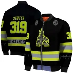 personalized arizona coyotes heartbeat accent black green bomber jacket best selling